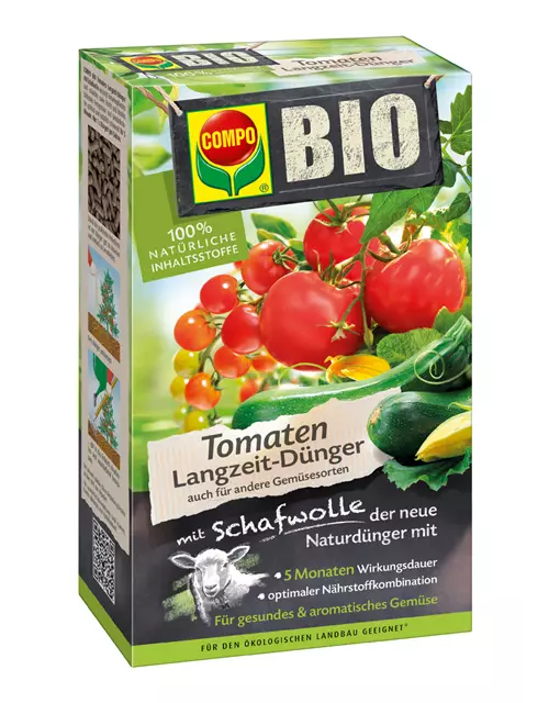 Compo BIO Tomaten Langzeit-Dünger mit Schafwolle 