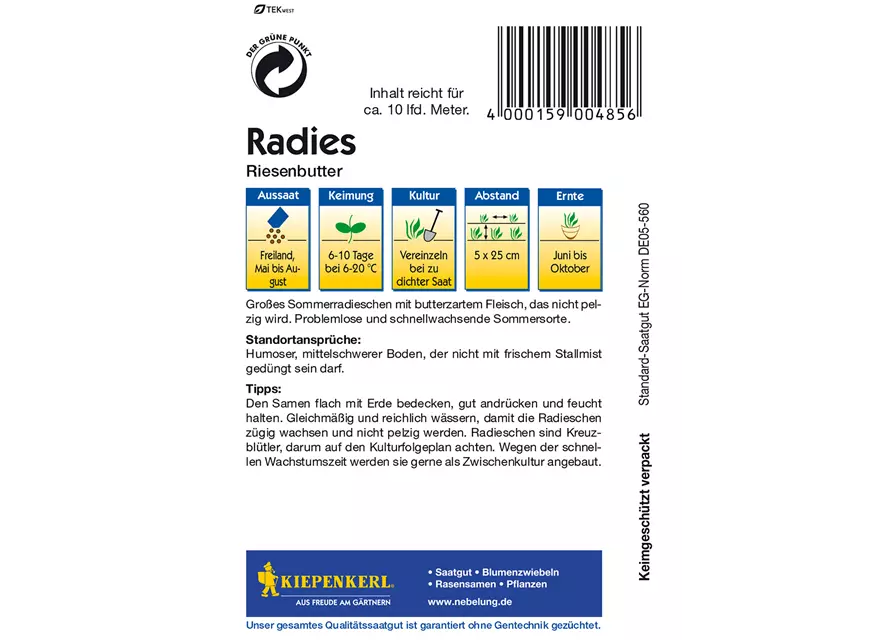 Radieschen 'Riesenbutter'