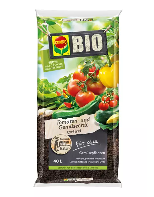 Compo BIO Tomaten- und Gemüseerde torffrei 