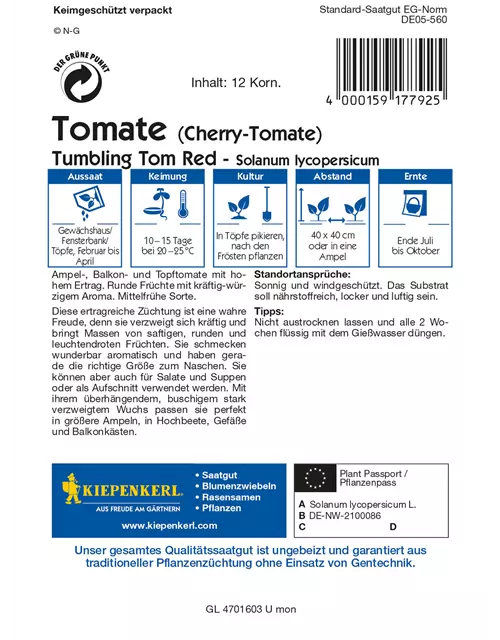 Tomate 'Tumbling Tom Red'