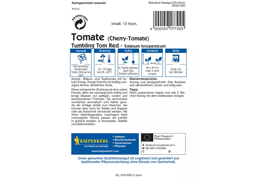 Tomate 'Tumbling Tom Red'