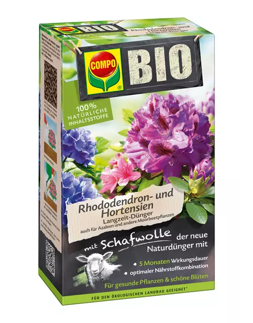 Compo BIO Rhododendron&Hortensien LGZ-Dünger mit Schafwolle 