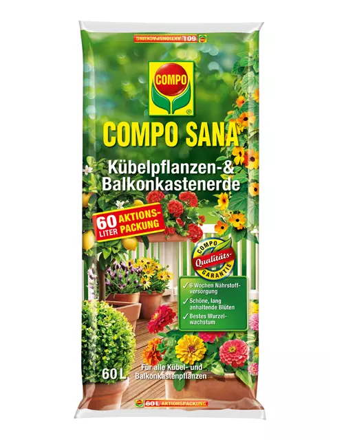 Compo Sana Kübelpflanzen- und Balkonkastenerde 