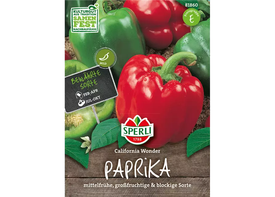 Paprika 'Californian Wonder'