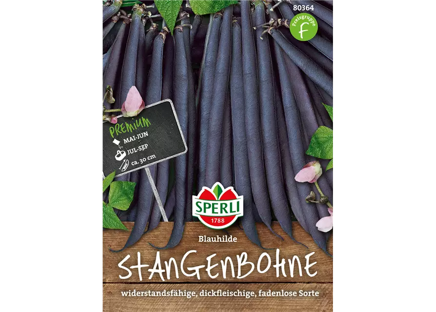 Stangen-Bohne 'Blauhilde'