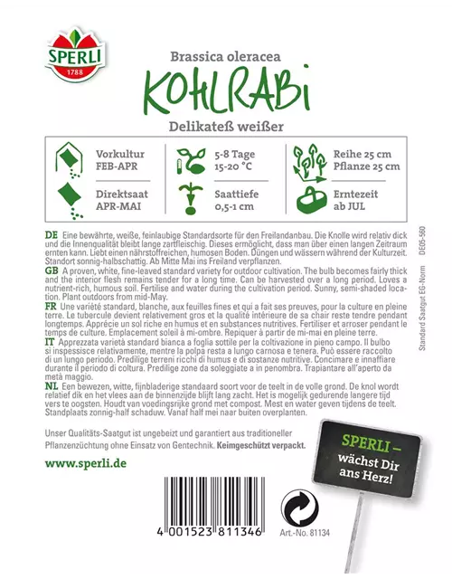 Kohlrabi 'Weißer Delikateß'