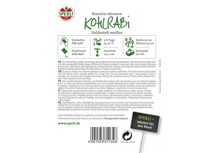 Kohlrabi 'Weißer Delikateß'