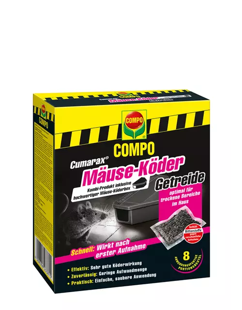 Compo CUMARAX Mäuse-Köder Getreide plus Köderbox 