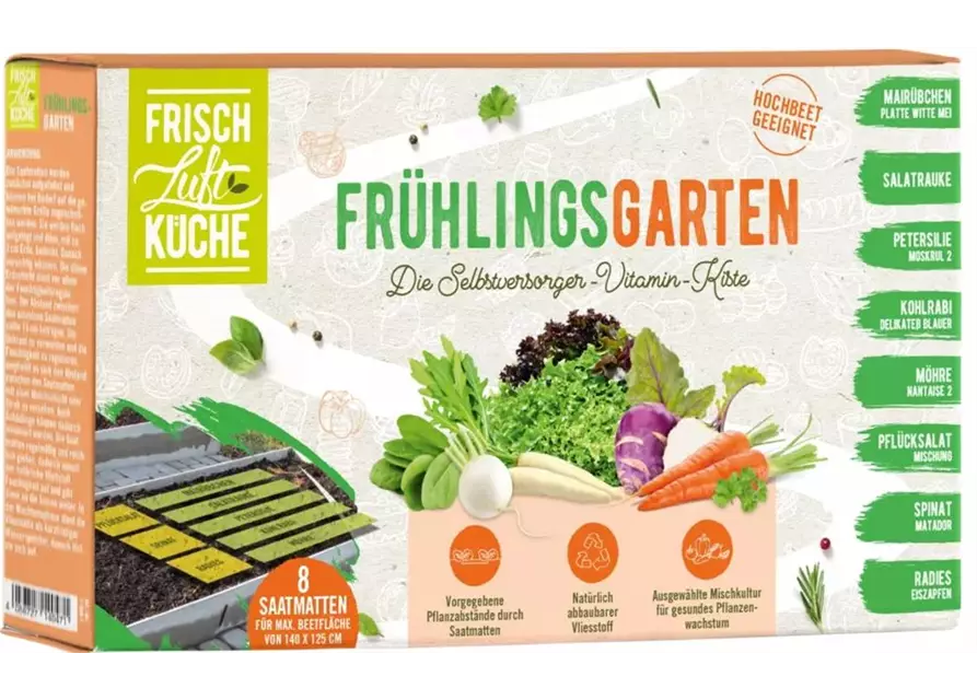 Frühlingsgarten Saatmatten-Set für Selbstversorger