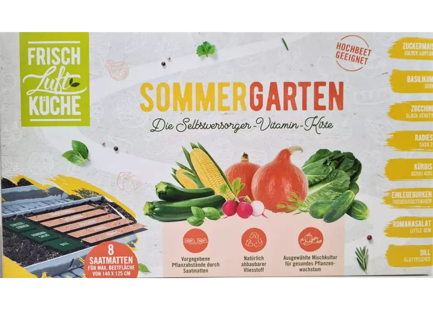 Sommergarten Saatmatten-Set für Selbstversorger