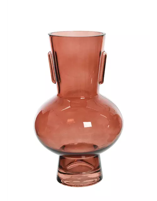 Vase 'Ida' aus Glas in rot, ca. 13xH21,5 cm