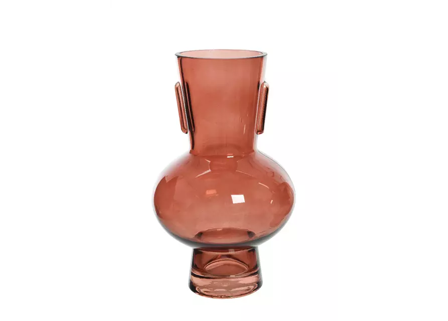 Vase 'Ida' aus Glas in rot, ca. 13xH21,5 cm