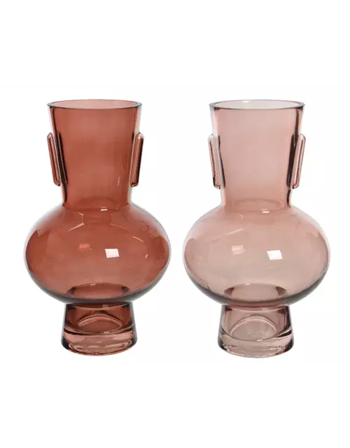 Vase 'Ida' aus Glas in rot, ca. 13xH21,5 cm