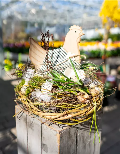 Osternest mit Huhn