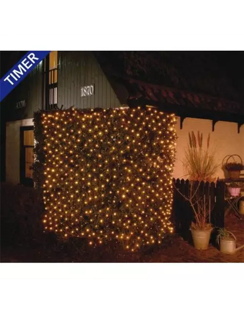 Netz-Lichterkette warm weiß 180 LED für innen & außen